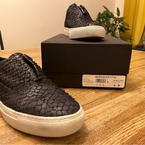 Vince Nelson slip on python black slip on sneakers